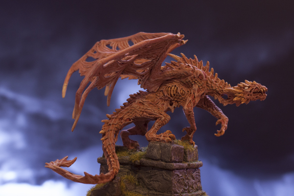 figurine dragon zombie, miniature zombi dragon
